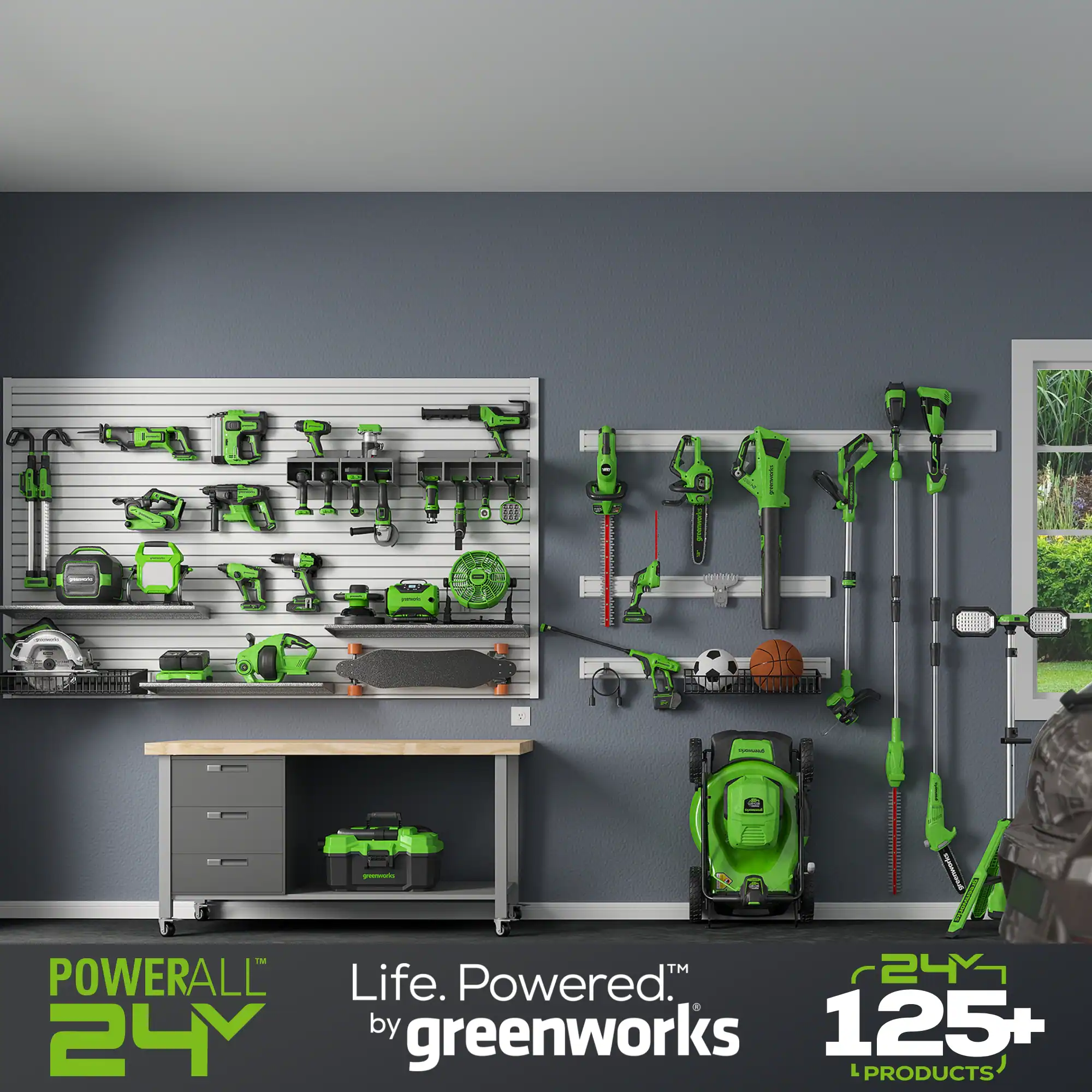 Greenworks 48-volt , ( 2 ) 4 Ah 17-in Push Battery Walk Mower, Bagger Included Greenworks 48-volt , ( 2 ) 4 Ah 17-in Push Battery Walk Mower, Bagger Included - Image 2