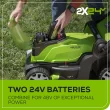 Greenworks 48-volt , ( 2 ) 4 Ah 17-in Push Battery Walk Mower, Bagger Included Greenworks 48-volt , ( 2 ) 4 Ah 17-in Push Battery Walk Mower, Bagger Included