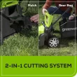 Greenworks 48-volt , ( 2 ) 4 Ah 17-in Push Battery Walk Mower, Bagger Included Greenworks 48-volt , ( 2 ) 4 Ah 17-in Push Battery Walk Mower, Bagger Included
