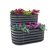 Vego Garden 42-Inches W x 42-Inches L x 32-Inches H Modern Gray Galvanized Metal Raised Garden Bed