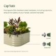 Vego Garden 66-Inches W x 66-Inches L x 17-Inches H British Green Galvanized Metal Raised Garden Bed