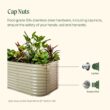 Vego Garden 42-Inches W x 42-Inches L x 32-Inches H Modern Gray Galvanized Metal Raised Garden Bed