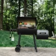 Char-Griller Smokin' Pro 1130-Sq. in Black Horizontal Charcoal Smoker