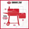 Char-Griller Smokin' Pro 1130-Sq. in Black Horizontal Charcoal Smoker