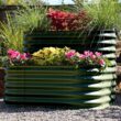Vego Garden 42-Inches W x 42-Inches L x 32-Inches H British Green Galvanized Metal Raised Garden Bed