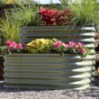 Vego Garden 42-Inches W x 42-Inches L x 32-Inches H Olive Green Galvanized Metal Raised Garden Bed
