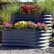 Vego Garden 42-Inches W x 42-Inches L x 32-Inches H Modern Gray Galvanized Metal Raised Garden Bed
