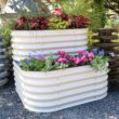 Vego Garden 42-Inches W x 42-Inches L x 32-Inches H Pearl White Galvanized Metal Raised Garden Bed