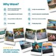Wave 130 Jet 6 -Person Inflatable Square Hot Tub (Cover Included)