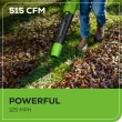 Greenworks 24-volt 515-CFM 120-MPH Battery Handheld Leaf Blower 2 Ah (Battery and Charger Included)