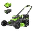 Greenworks 80-volt , ( 1 ) 5 Ah 25-in Self Propelled Battery Walk Mower ,Bagger Included