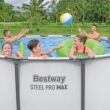 Bestway 13-Feet x 13-Feet x 48-Inches Steel wall panels Round Above-Ground Pool with Filter Pump with Pool Cover with Ladder