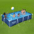 Bestway 13.12-Feet x 6.92-Feet x 31.89-Inches Steel wall panels Rectangle Above-Ground Pool with Filter Pump