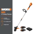 WORX Power Share 40-volt 13-in Straight Shaft Battery String Trimmer 2 Ah (Battery and Charger Included)