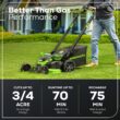 Greenworks 80-volt , ( 1 ) 5 Ah 25-in Self Propelled Battery Walk Mower ,Bagger Included