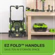 Greenworks 80-volt , ( 1 ) 5 Ah 25-in Self Propelled Battery Walk Mower ,Bagger Included