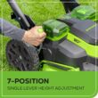 Greenworks 80-volt , ( 1 ) 5 Ah 25-in Self Propelled Battery Walk Mower ,Bagger Included