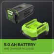 Greenworks 80-volt , ( 1 ) 5 Ah 25-in Self Propelled Battery Walk Mower ,Bagger Included