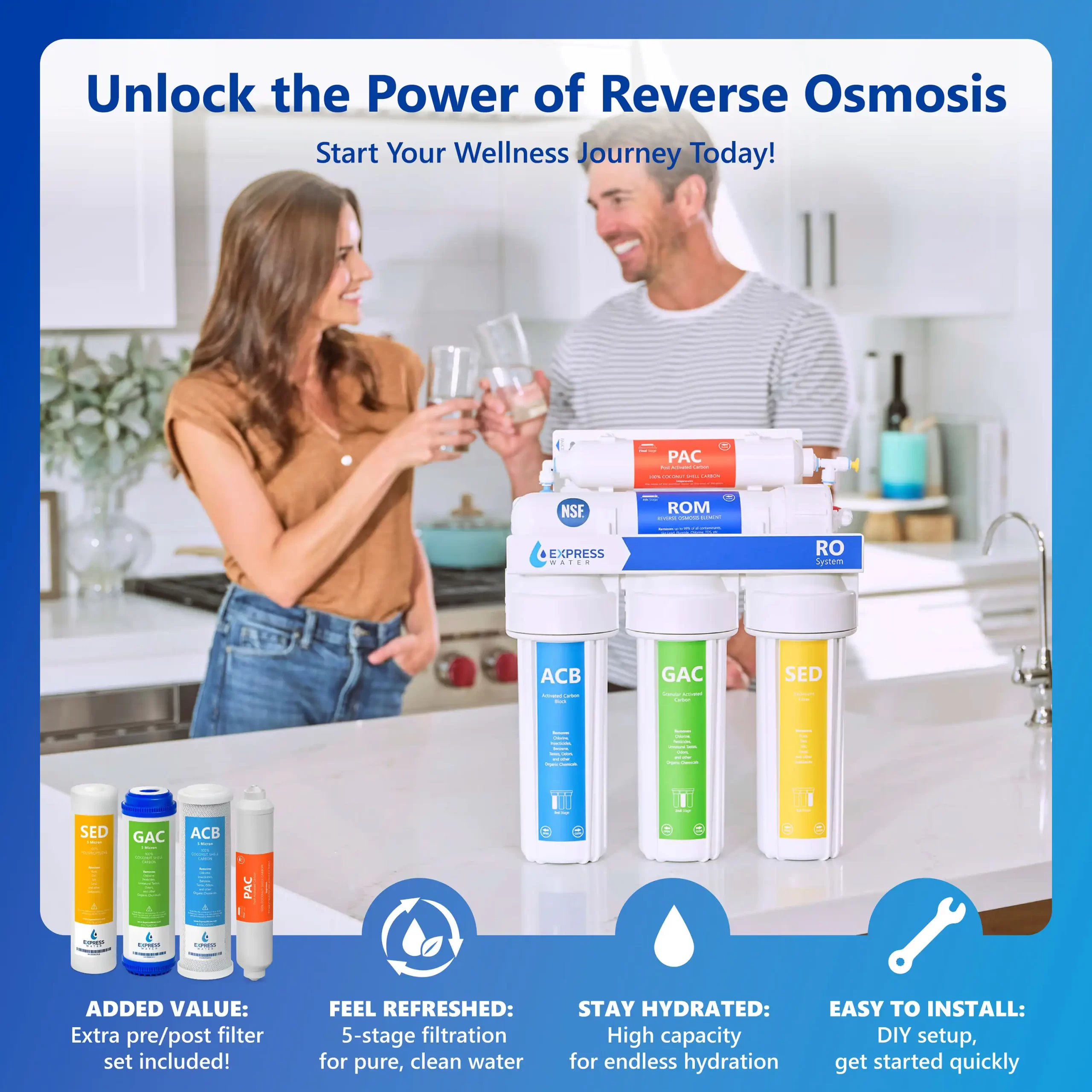 Express Water RO5DX 5-stage Multi-method Reverse Osmosis Filtration System Express Water RO5DX 5-stage Multi-method Reverse Osmosis Filtration System - Image 10