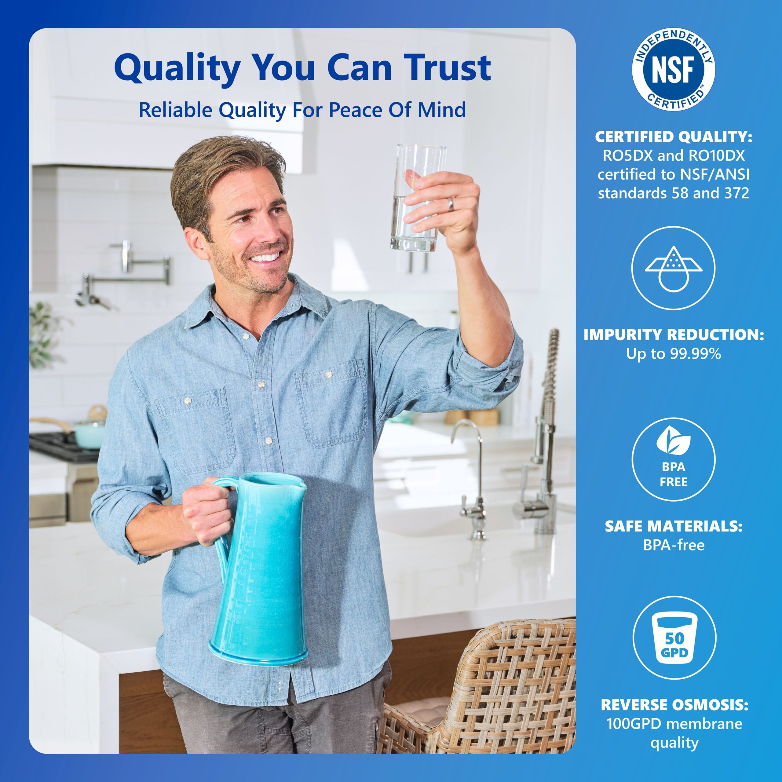 Express Water RO5DX 5-stage Multi-method Reverse Osmosis Filtration System Express Water RO5DX 5-stage Multi-method Reverse Osmosis Filtration System - Image 5
