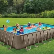 Funsicle 24-ft x 12-ft x 52-in Metal frame Rectangle Above-Ground Pool with Filter Pump with Ground Cloth with Pool Cover with Ladder Funsicle 24-ft x 12-ft x 52-in Metal frame Rectangle Above-Ground Pool with Filter Pump with Ground Cloth with Pool Cover with Ladder