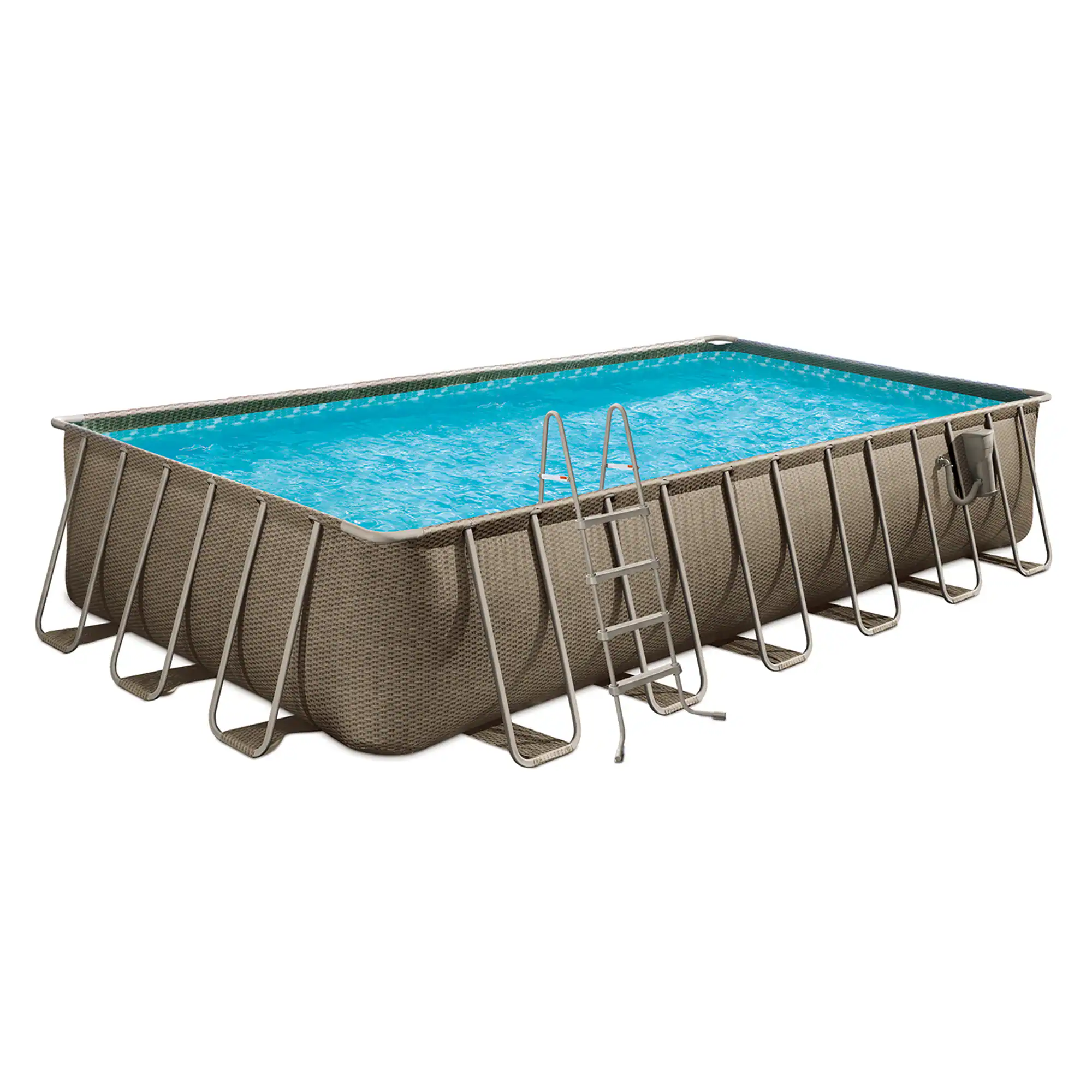 Funsicle 24-ft x 12-ft x 52-in Metal frame Rectangle Above-Ground Pool with Filter Pump with Ground Cloth with Pool Cover with Ladder Funsicle 24-ft x 12-ft x 52-in Metal frame Rectangle Above-Ground Pool with Filter Pump with Ground Cloth with Pool Cover with Ladder