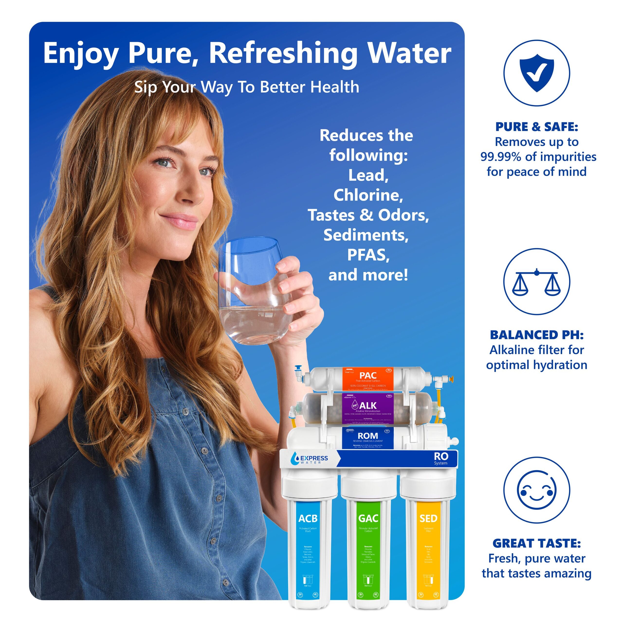 Express Water ROALK5D 6-stage Multi-method Reverse Osmosis Filtration System Express Water ROALK5D 6-stage Multi-method Reverse Osmosis Filtration System - Image 9