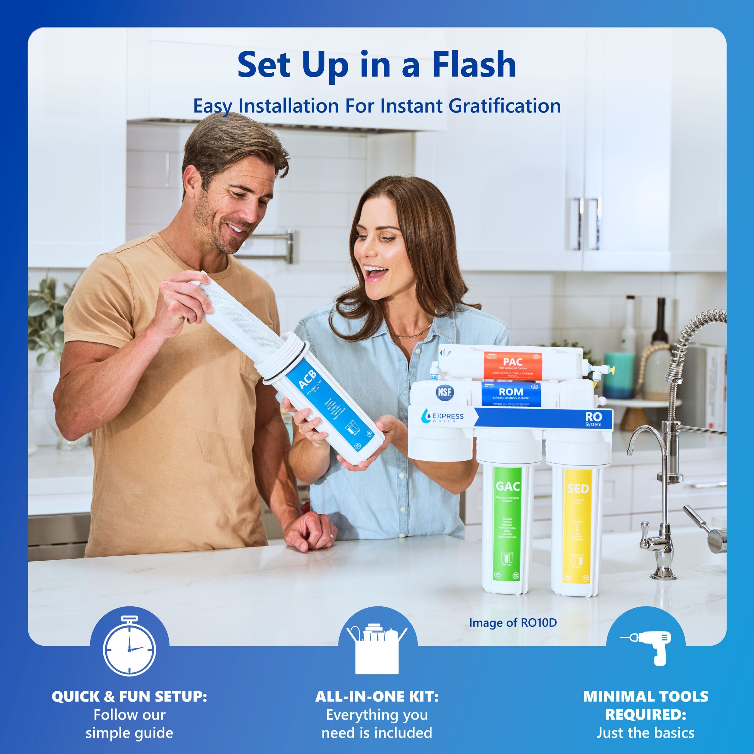 Express Water ROALK5D 6-stage Multi-method Reverse Osmosis Filtration System Express Water ROALK5D 6-stage Multi-method Reverse Osmosis Filtration System - Image 7