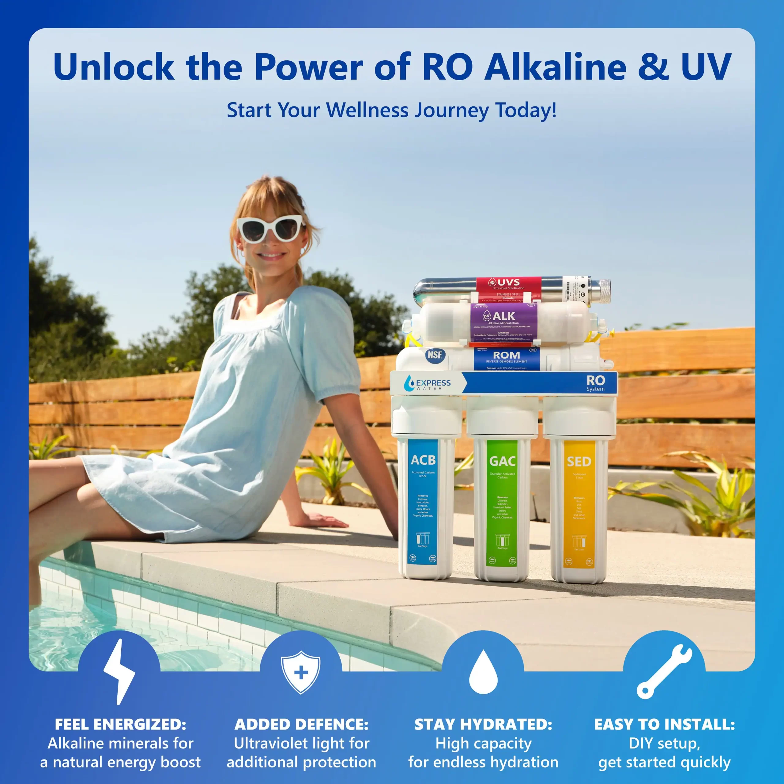 Express Water ROALKUV10D 7-stage Multi-method Reverse Osmosis Filtration System Express Water ROALKUV10D 7-stage Multi-method Reverse Osmosis Filtration System - Image 9