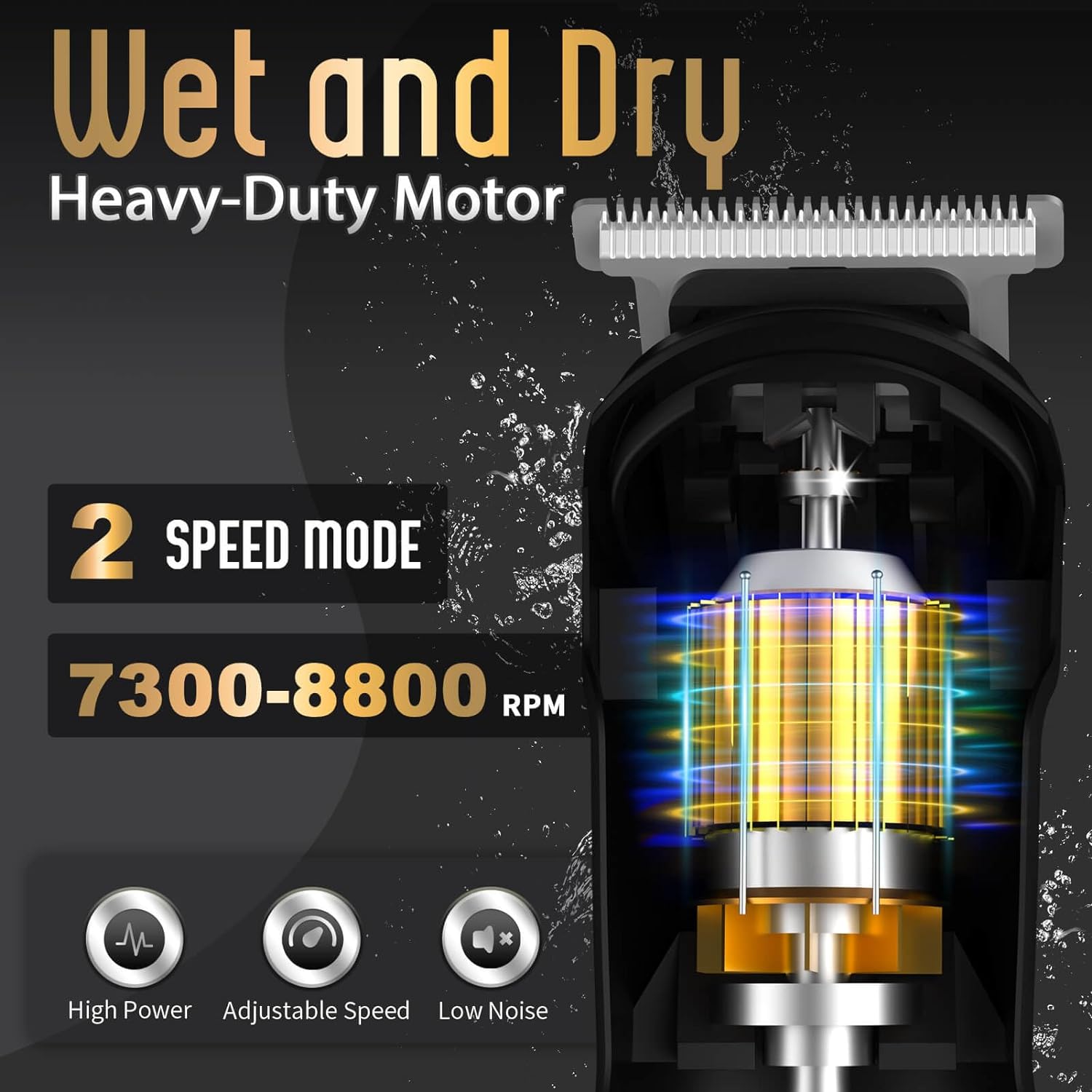 Ufree Beard Trimmer for Men, Waterproof Electric Razor for Nose, Body, Face and Mustache, Cordless Hair Clippers Shavers Ufree Beard Trimmer for Men, Waterproof Electric Razor for Nose, Body, Face and Mustache, Cordless Hair Clippers Shavers - Image 4