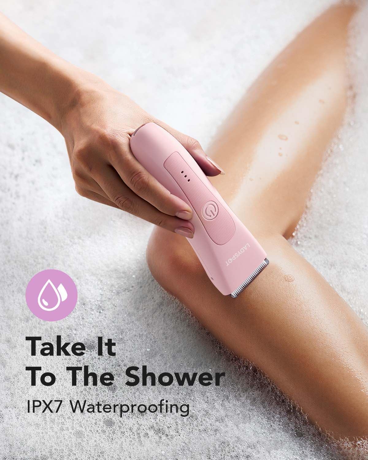 LADYSPOT Electric Shaver for Women, Women Shaving & Grooming Sets, with 3 Guard and Replaceable Ceramic Blade Heads LADYSPOT Electric Shaver for Women, Women Shaving & Grooming Sets, with 3 Guard and Replaceable Ceramic Blade Heads - Image 4