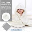 MoreFeel Collapsible Baby Bathtub for Newborn with Thermometer & 1 Hooded Towel & 1 Soft Floating Cushion, Grey