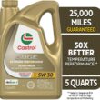 Castrol Edge Extended Performance 5W-30 Advanced Full Synthetic Motor Oil, 5 Quart