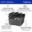 Brother Wireless DCP-L2640DW Compact Monochrome Multi-Function Laser Printer with Print, Copy and Scan, Duplex and Mobile Printing