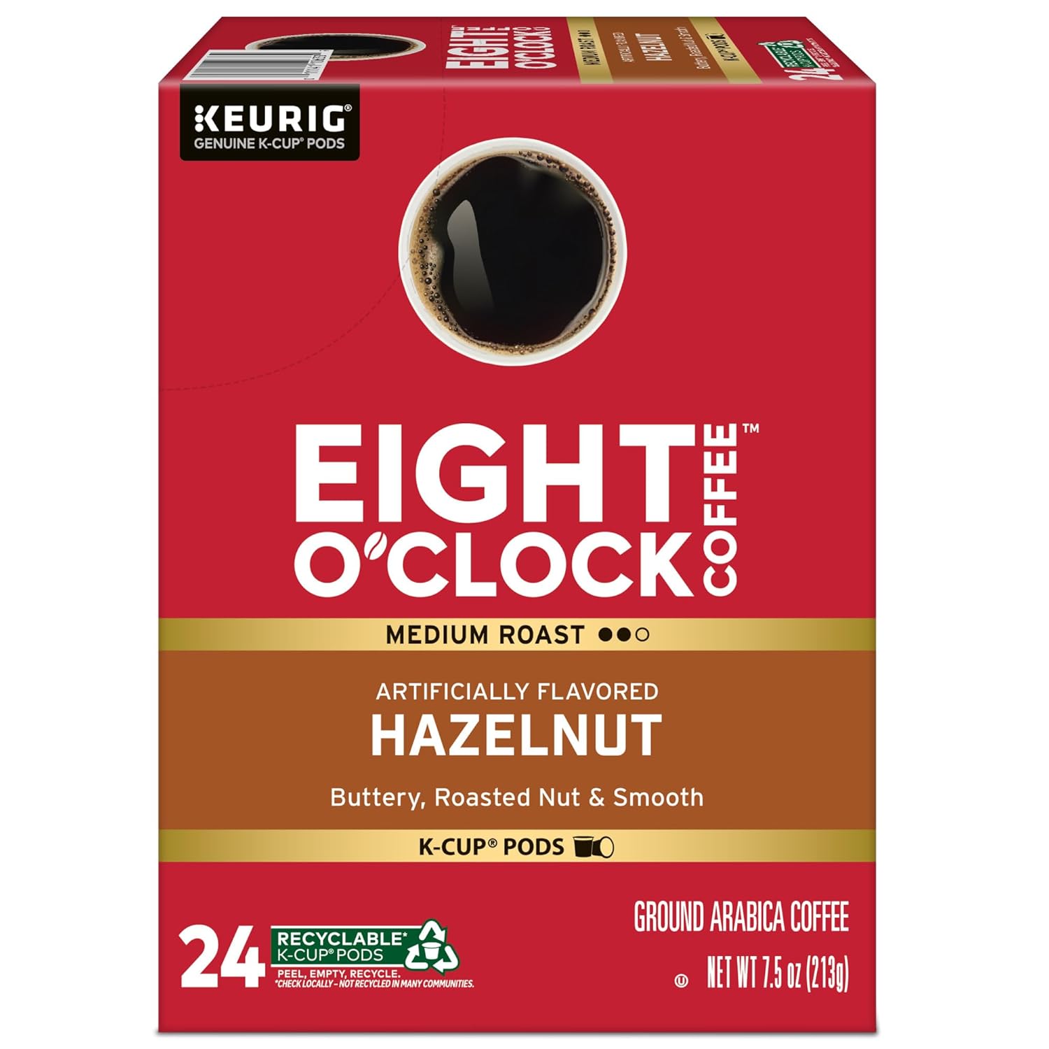 Eight O'Clock Coffee Hazelnut Keurig Single-Serve K-Cup Pods, Medium Roast Coffee, 96 Count Eight O'Clock Coffee Hazelnut Keurig Single-Serve K-Cup Pods, Medium Roast Coffee, 96 Count - Image 9