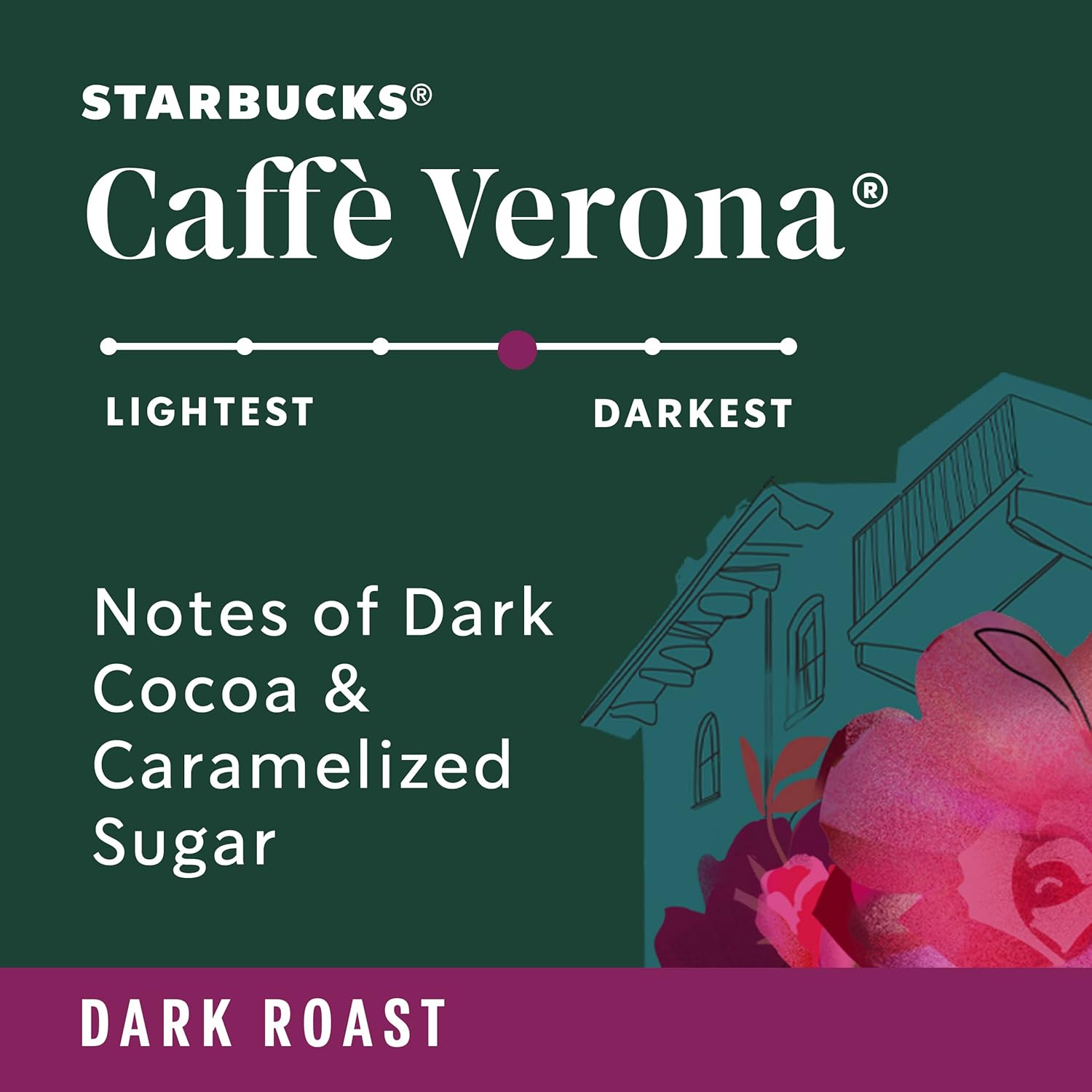 Starbucks K-Cup Coffee Pods, Dark Roast Coffee, Caffè Verona for Keurig Brewers, 100% Arabica, 4 boxes (96 pods total) Starbucks K-Cup Coffee Pods, Dark Roast Coffee, Caffè Verona for Keurig Brewers, 100% Arabica, 4 boxes (96 pods total) - Image 3