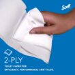 Scott Professional 100% Recycled Fiber High-Capacity Jumbo Roll Bulk Toilet Paper, 2-Ply, White,(12 Rolls at 1,000' Each, 12,000'/Case)