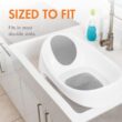 Boon Soak 3 Stage Baby Bathtub - Baby Bath Tub with Three Support Positions for Newborn to Toddlers - Gray