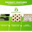 Premium Bamboo Toilet Paper, PFAS Free, Chemical Free Toilet Paper, Unbleached, (24) 3PLY & 300 Sheets, Organic Brown