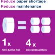Tork Mini Jumbo Toilet Paper Roll White T2, Advanced, 2-Ply, 12 x 751', 12024402