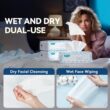 Winner Soft Face Towels, USA Cotton Dry Wipes, 600 Count Unscented Cotton Tissues for Sensitive Skin, 6 Pack