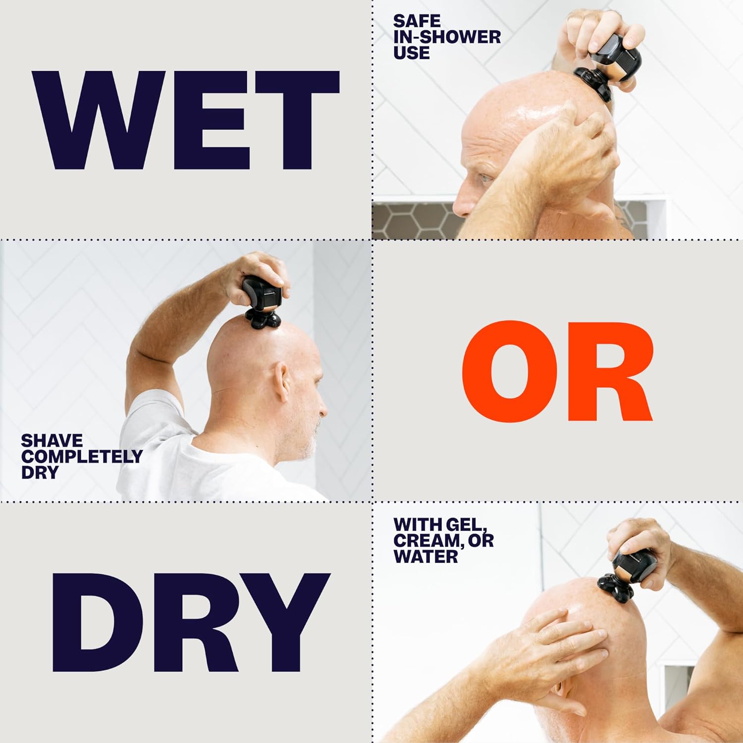 The FlexSeries Electric Head Hair Shaver - Freebird - Ultimate Mens Cordless Rechargeable Wet/Dry Skull & Bald Head Waterproof Razor The FlexSeries Electric Head Hair Shaver - Freebird - Ultimate Mens Cordless Rechargeable Wet/Dry Skull & Bald Head Waterproof Razor - Image 7
