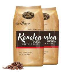 Gold Coffee Company Kanaloa Premium House Blend, Gourmet Medium Roast Whole Bean Coffee, 2 lbs. (Pack of 2)