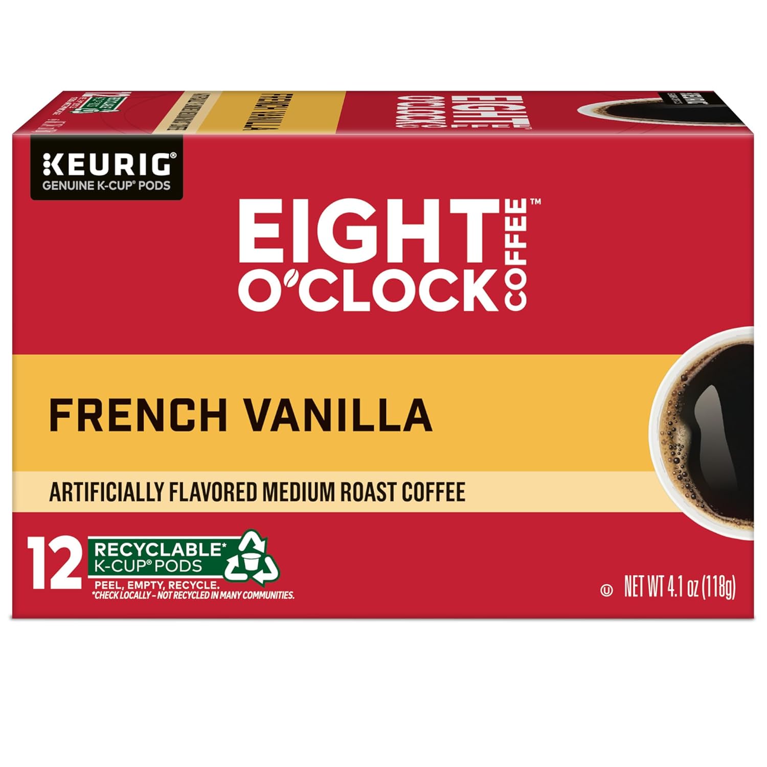 Eight O'Clock Coffee French Vanilla, Keurig Single Serve K-Cup Pods, Light Roast, 72 Count Eight O'Clock Coffee French Vanilla, Keurig Single Serve K-Cup Pods, Light Roast, 72 Count - Image 9