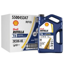 Shell Rotella T6 Full Synthetic 5W-40 Motor Oil, 1 Gallon (3 Pack)