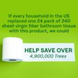Seventh Generation Toilet Paper White Bathroom Tissue 2-ply 100% Recycled Paper without Chlorine Bleach 24 count, Pack of 2