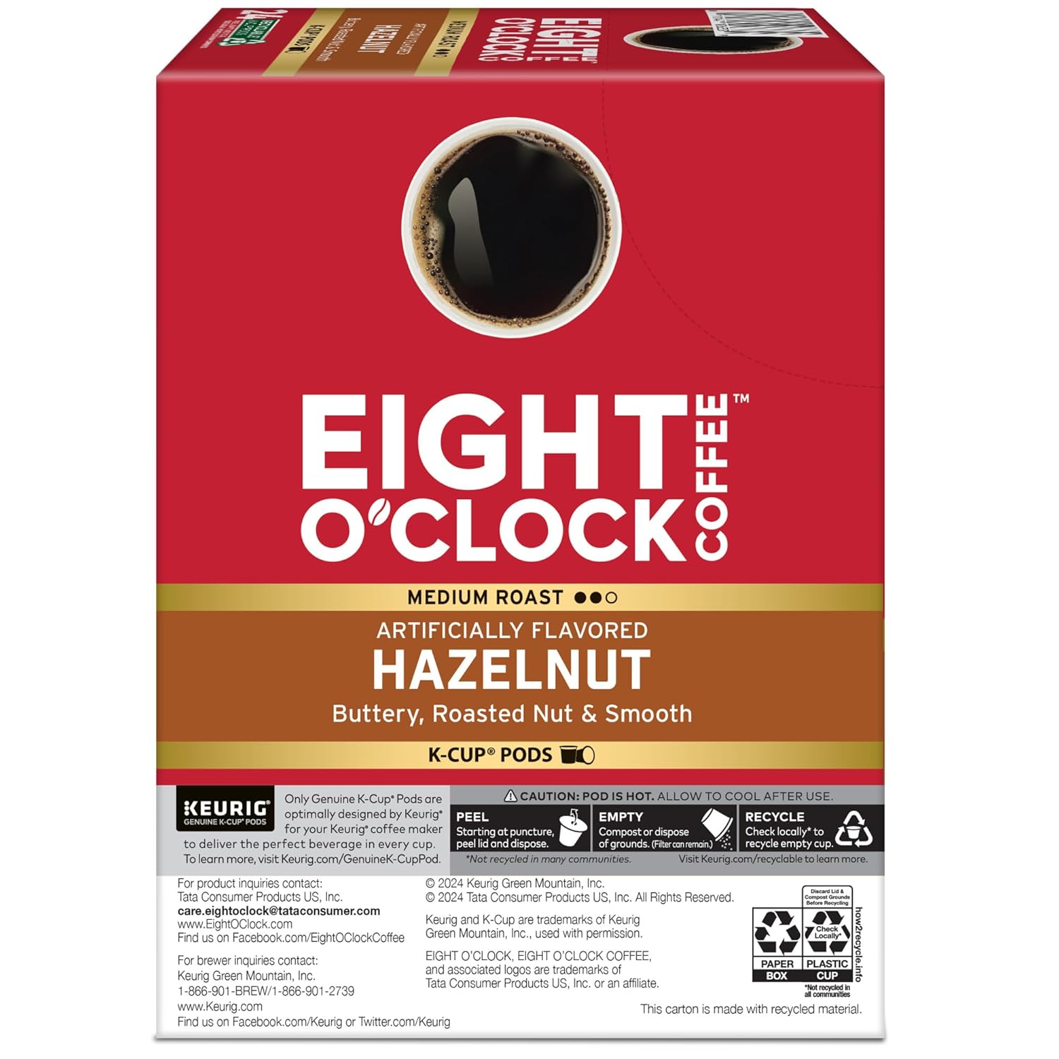 Eight O'Clock Coffee Hazelnut Keurig Single-Serve K-Cup Pods, Medium Roast Coffee, 96 Count Eight O'Clock Coffee Hazelnut Keurig Single-Serve K-Cup Pods, Medium Roast Coffee, 96 Count - Image 12