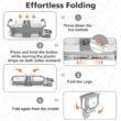 Collapsible Baby Bathtub for Newborn, Foldable Baby Bath Tub with Thermometer & Soft Floating Cushion & Drain Hole, Grey