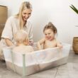 Stokke Flexi Bath X-Large, White - 31.5 x 15.7 x 9.4 in - Best for Infants & Toddlers - Lightweight, Foldable & Easy to Store