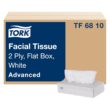Tork Advanced Facial Tissue Flat Box White, Soft, 2-ply, 30 x 100 tissues, TF6810
